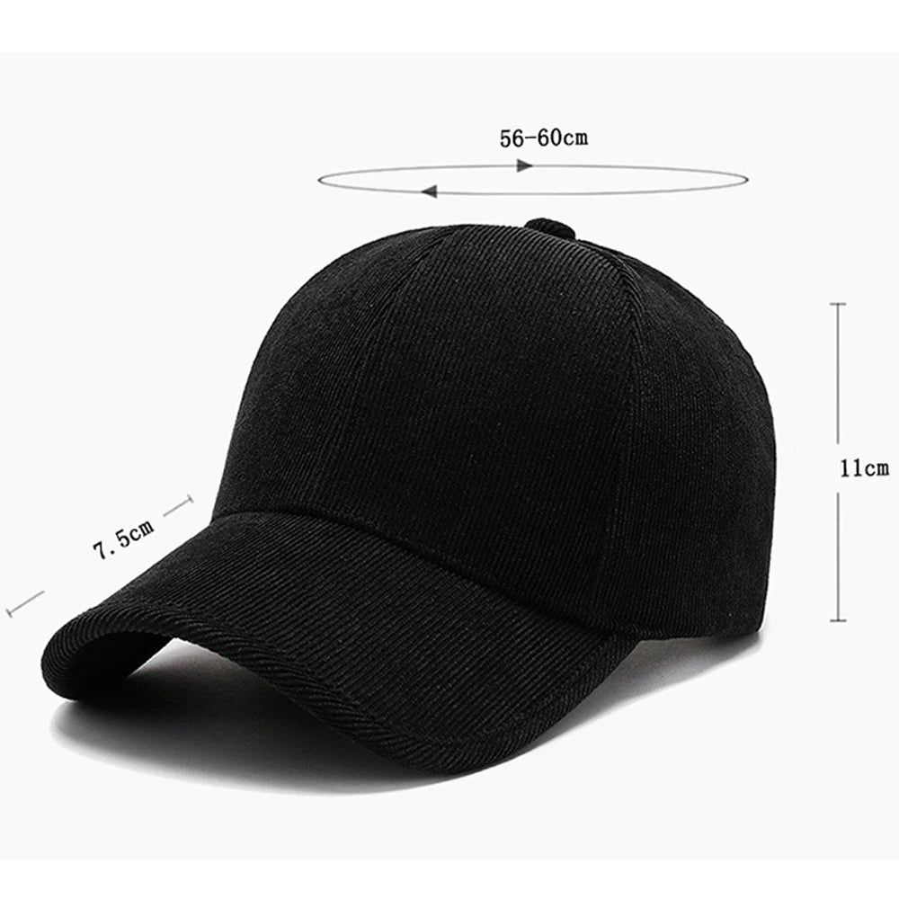 Corduroy Cotton Baseball Cap