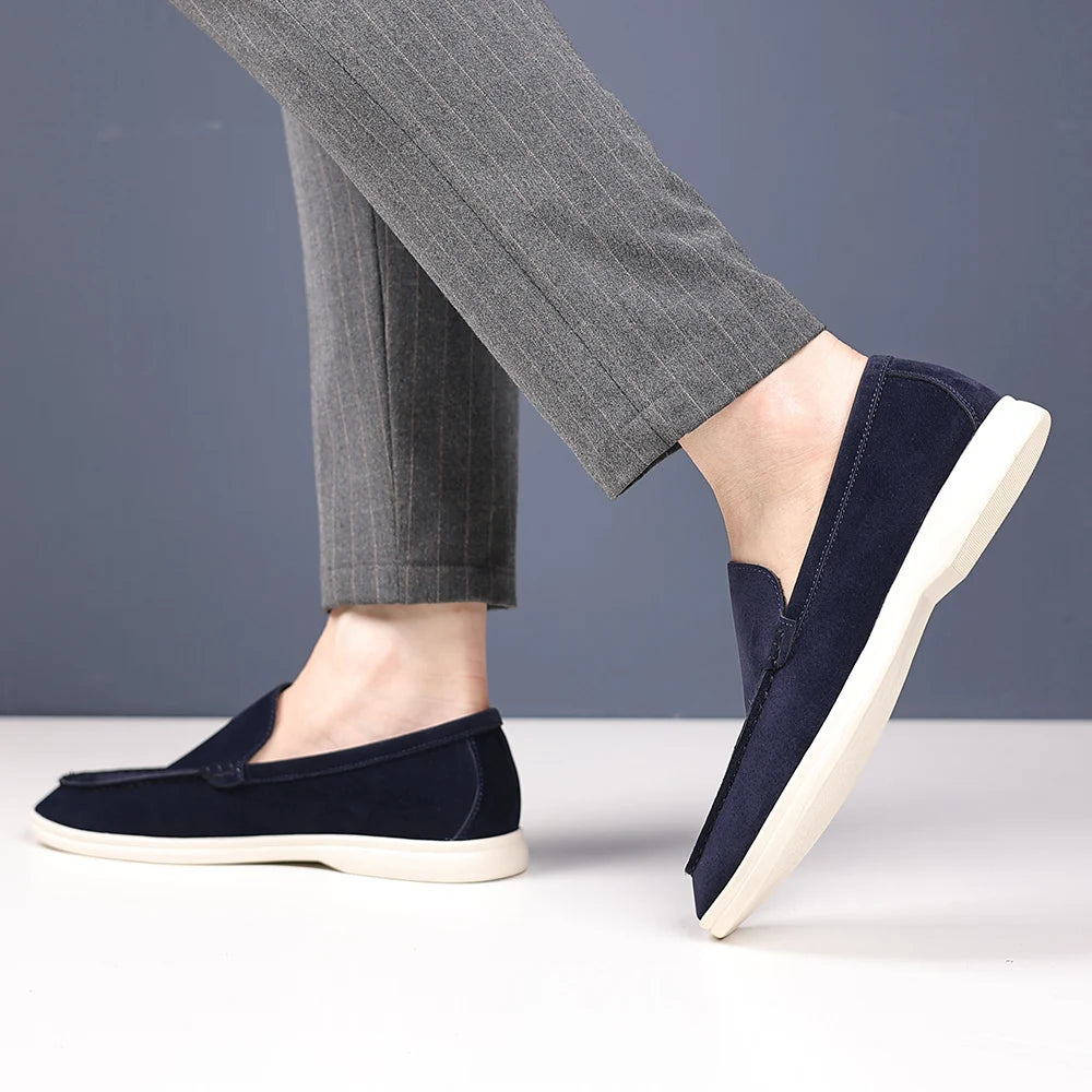 Cowhide Suede Leather Loafers