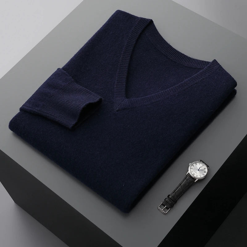 Merino Wool V-Neck Sweater