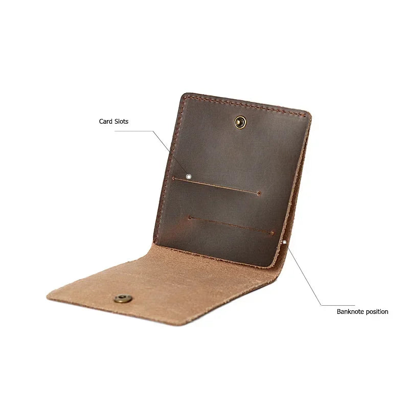 Cowhide Leather Bifold Wallet