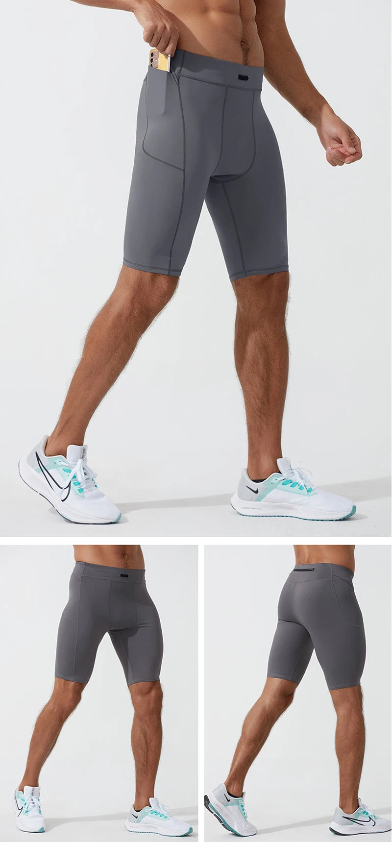 Nylon Spandex Compression Shorts