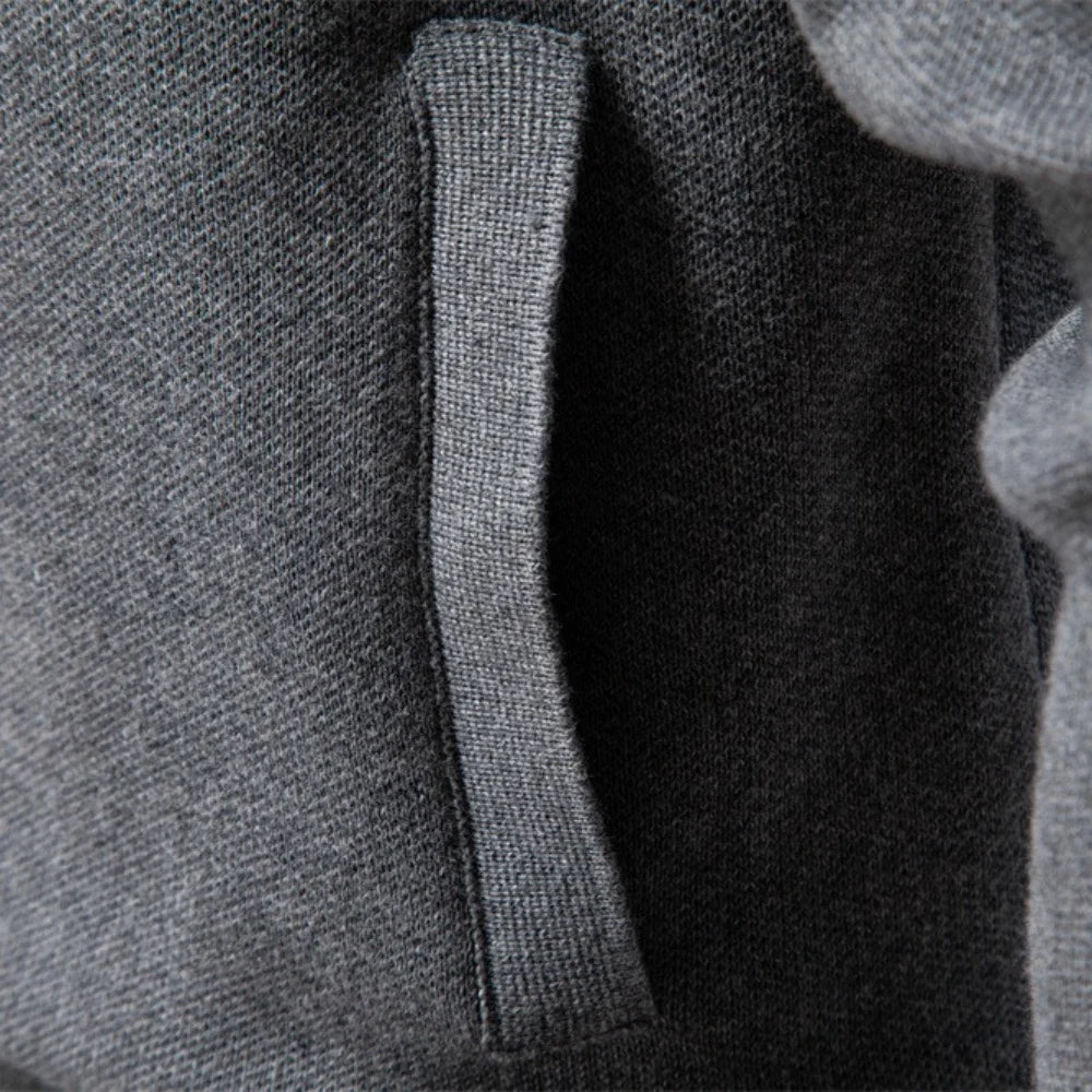 Cotton Knit Zippered Sweater