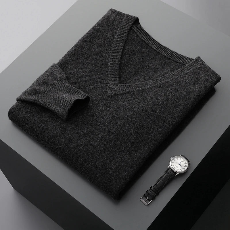 Merino Wool V-Neck Sweater