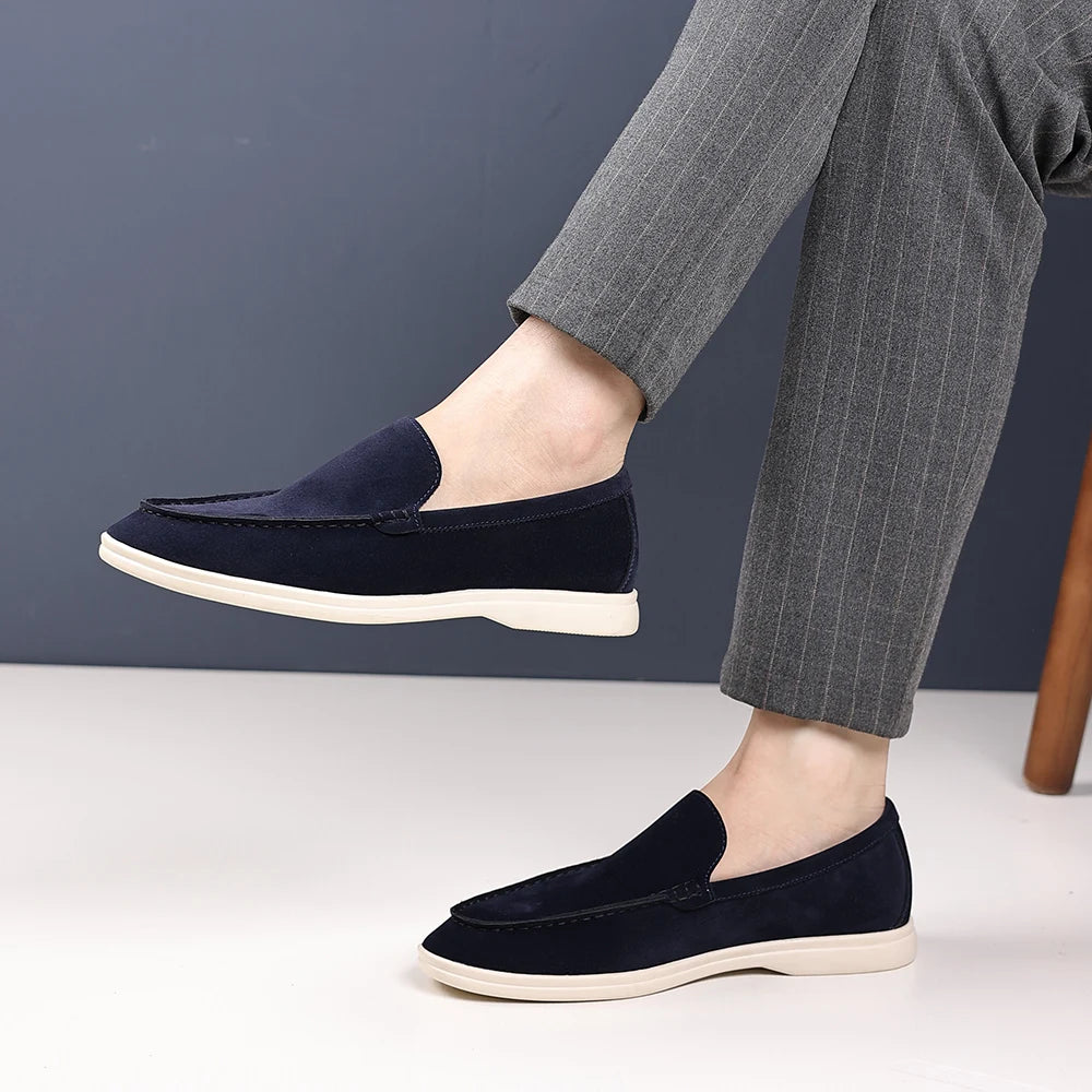 Cowhide Suede Leather Loafers