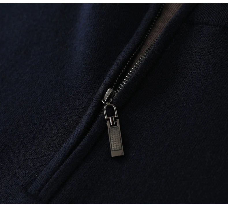 Merino Wool Half Zip Sweater