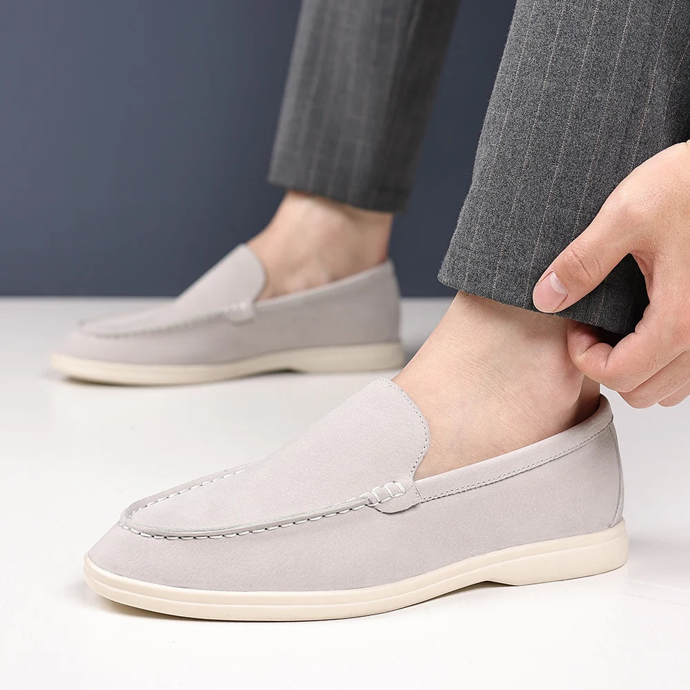 Cowhide Suede Leather Loafers