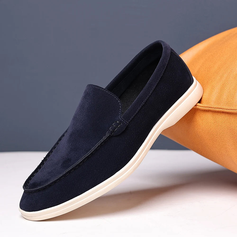 Cowhide Suede Leather Loafers