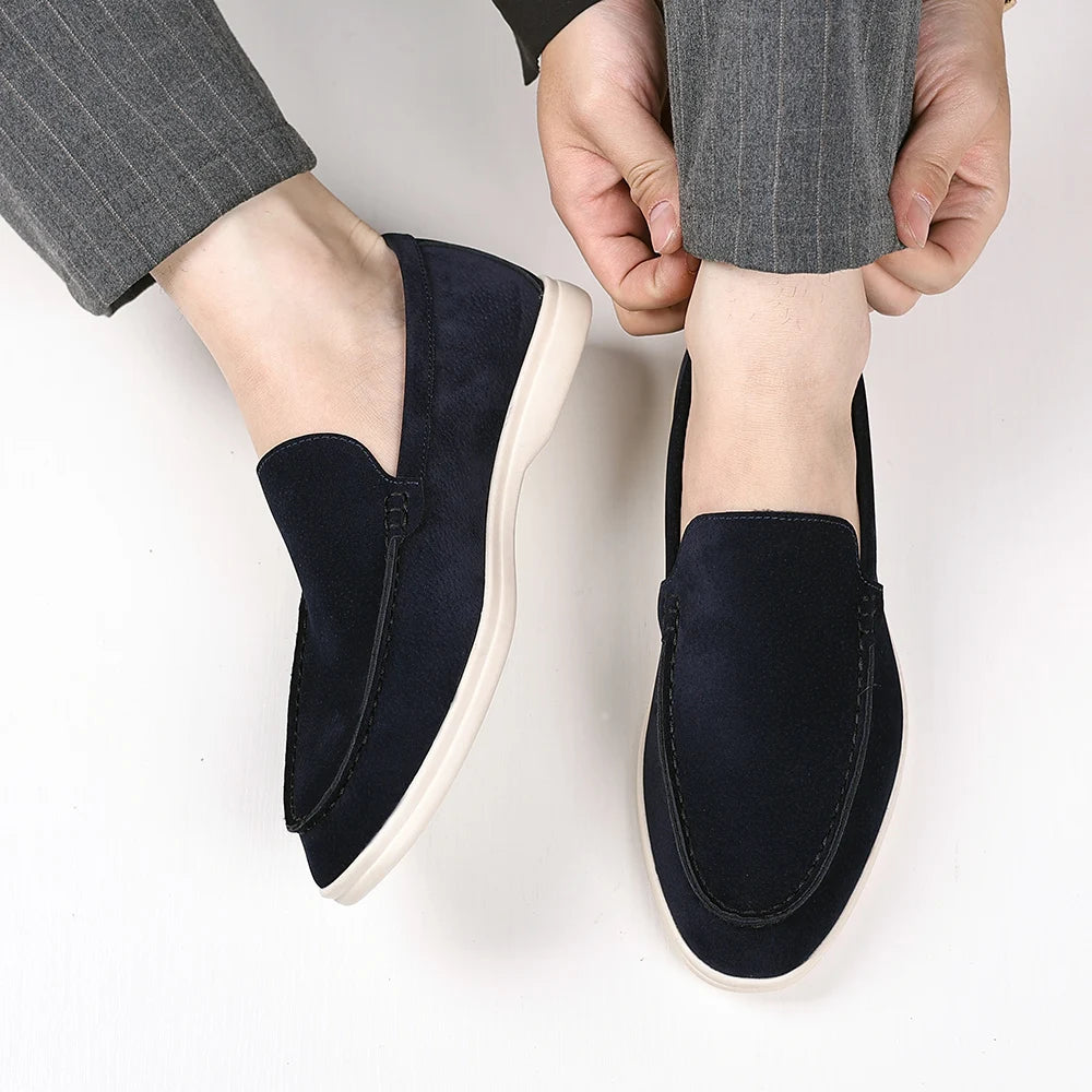 Cowhide Suede Leather Loafers