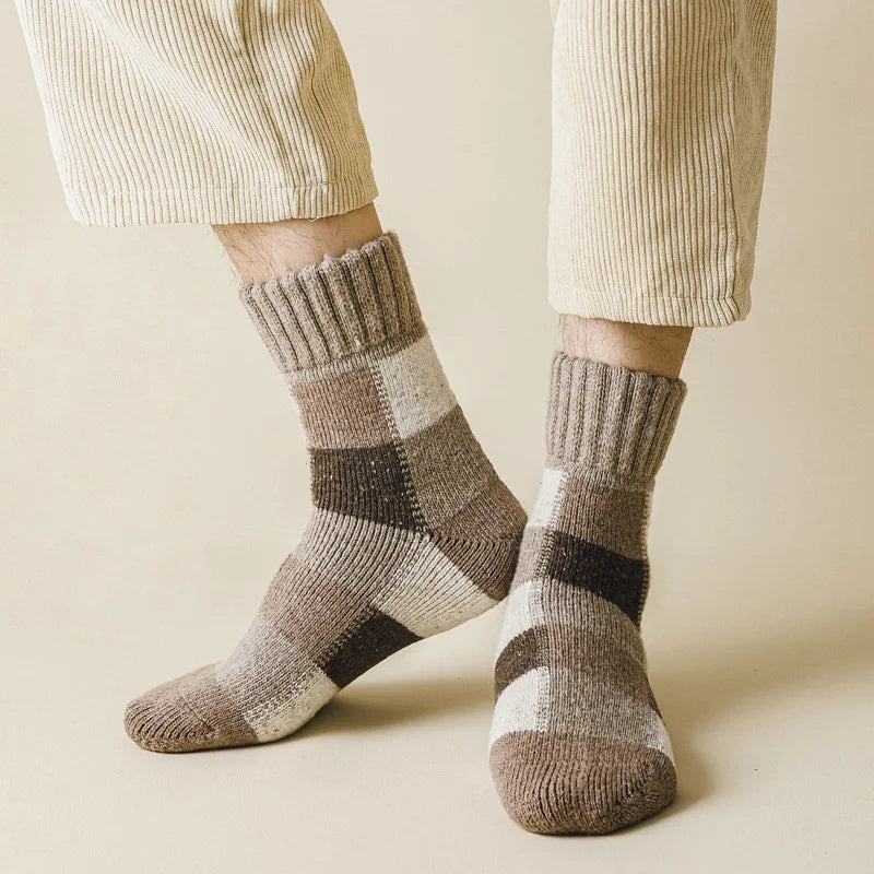 Merino Wool Colorblock Socks 5 pairs