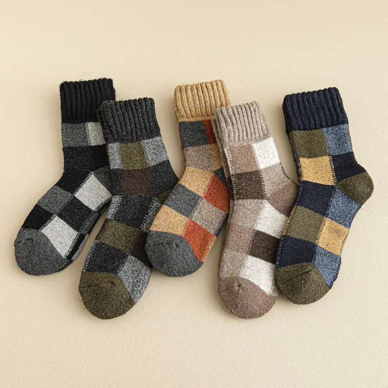 Merino Wool Colorblock Socks 5 pairs