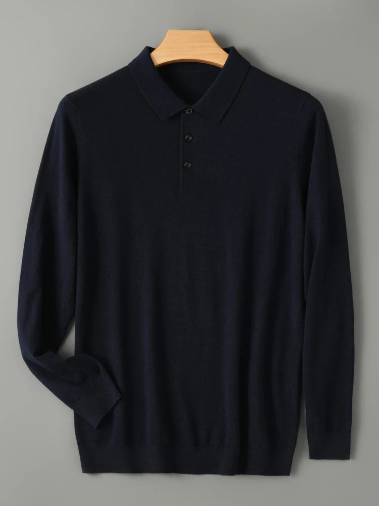 Merino Wool Polo Sweatshirt