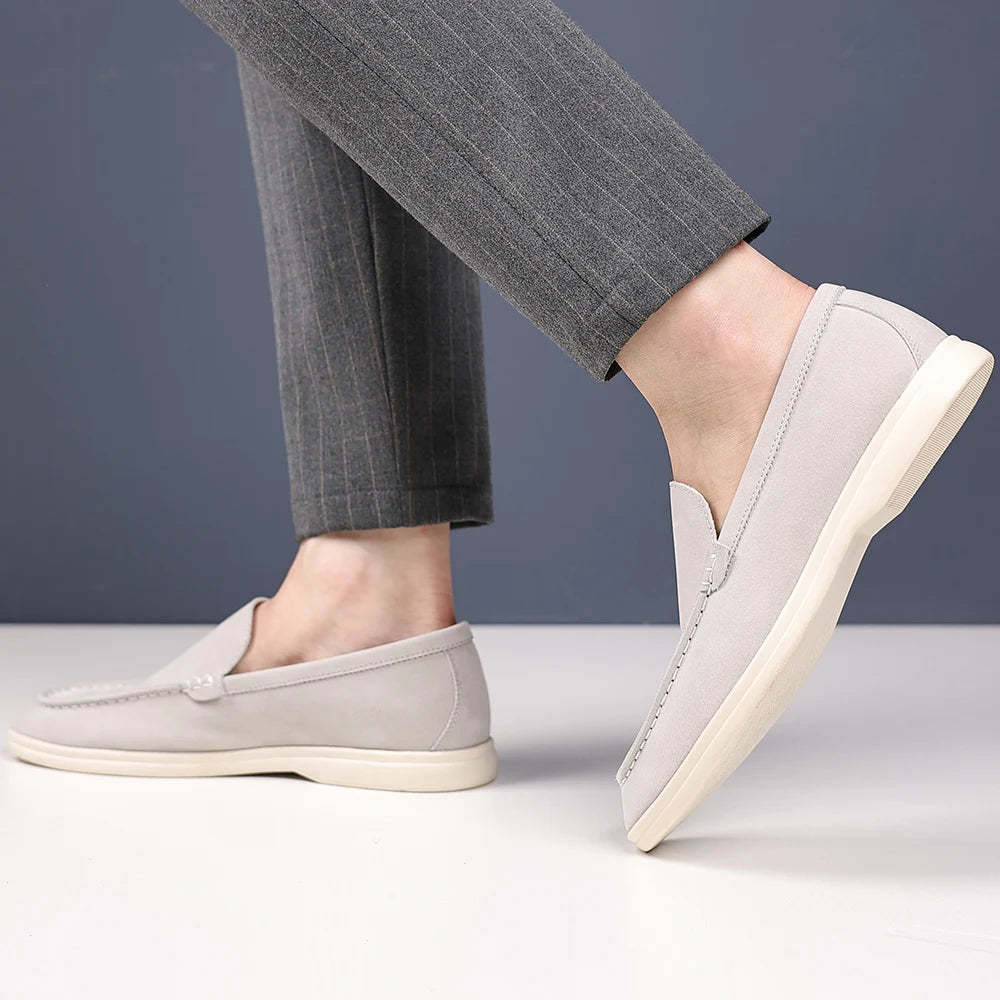 Cowhide Suede Leather Loafers