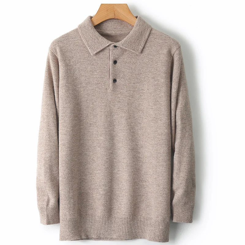 Merino Wool Polo Sweatshirt