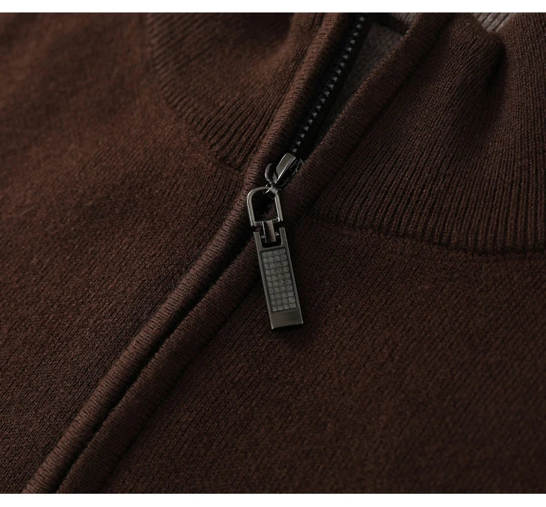 Merino Wool Half Zip Sweater