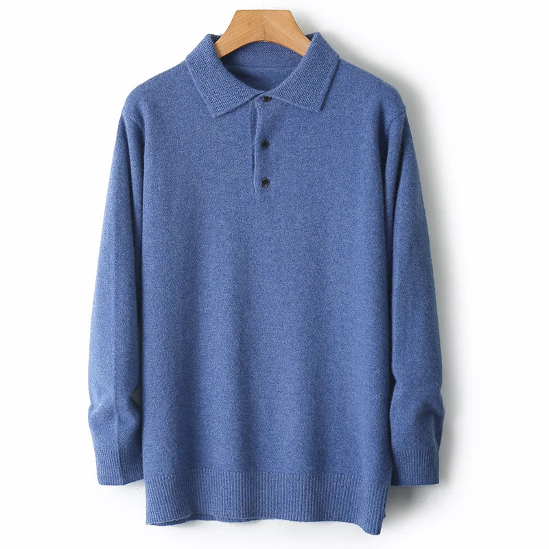 Merino Wool Polo Sweatshirt