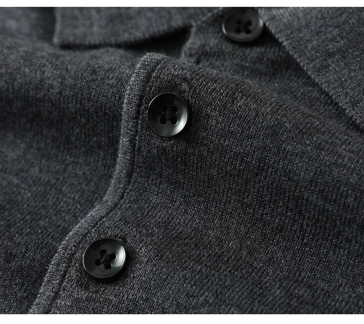 Merino Wool Polo Sweatshirt