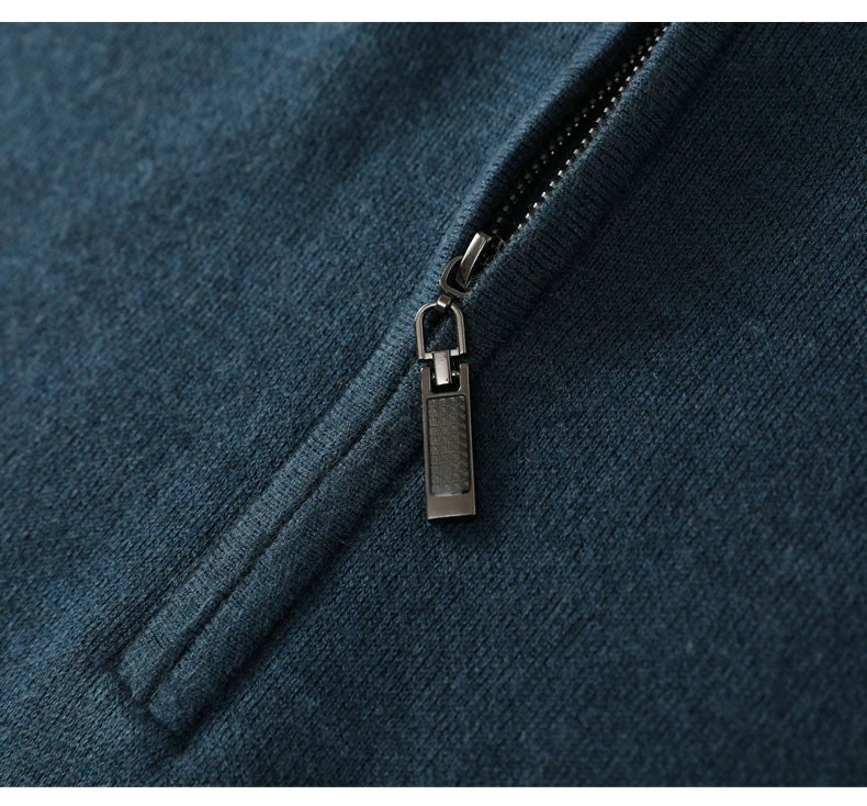 Merino Wool Half Zip Sweater