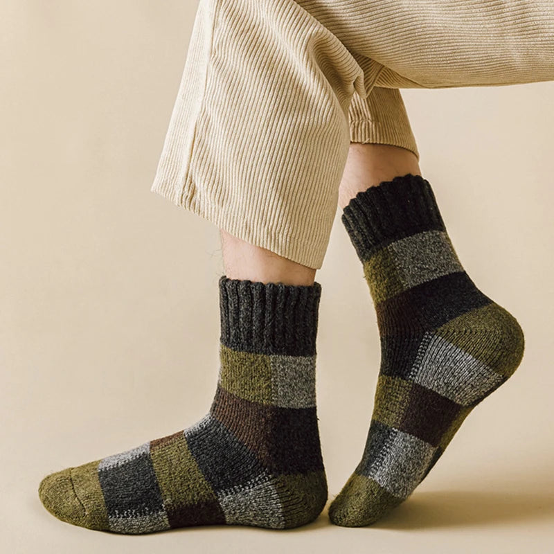 Merino Wool Colorblock Socks 5 pairs