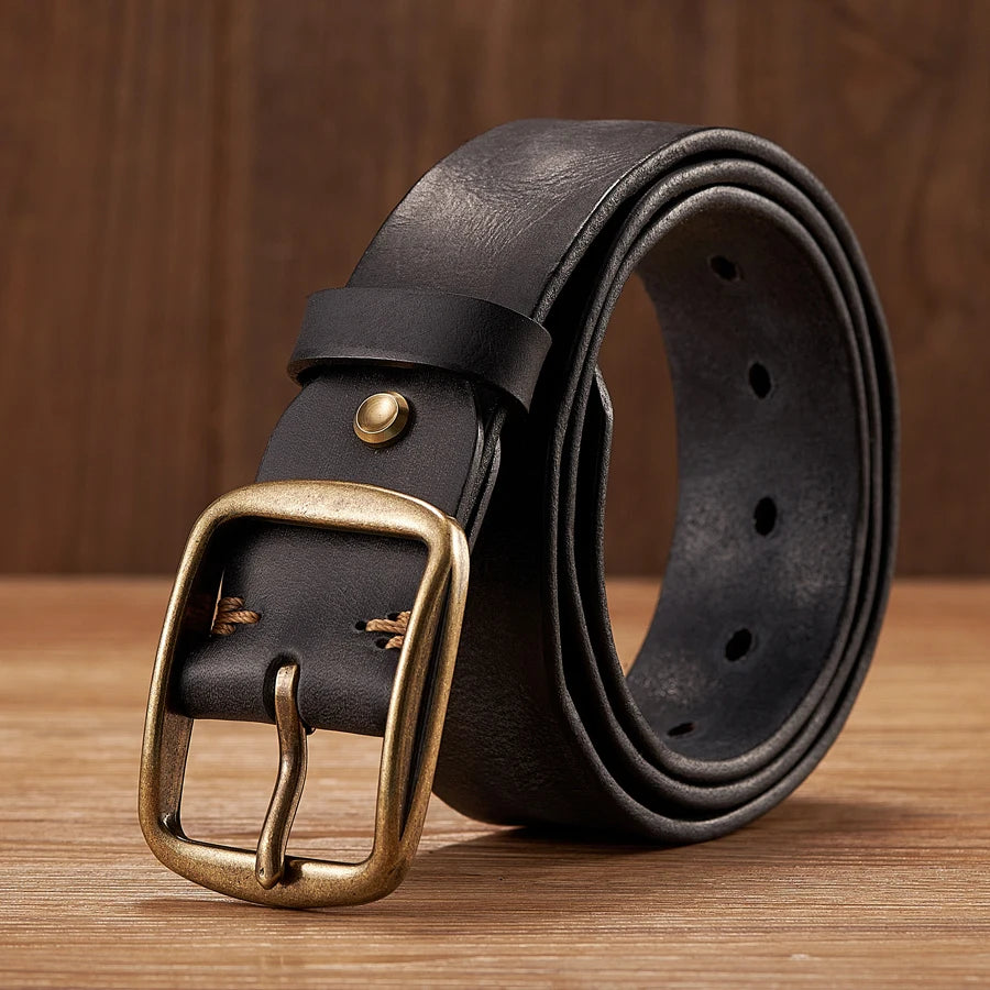 Cowhide Leather Thick Belt