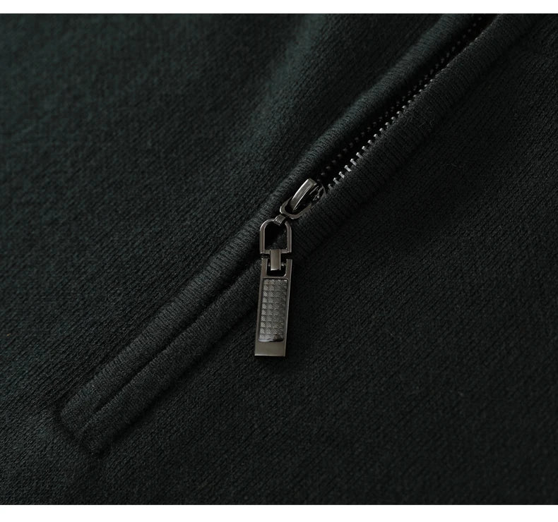 Merino Wool Half Zip Sweater