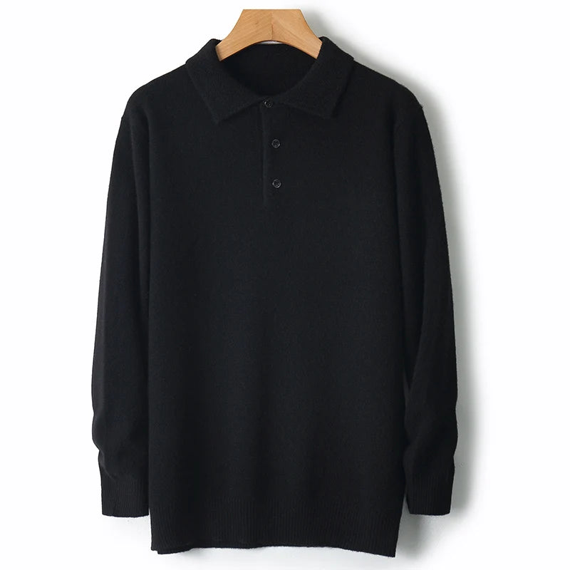 Merino Wool Polo Sweatshirt