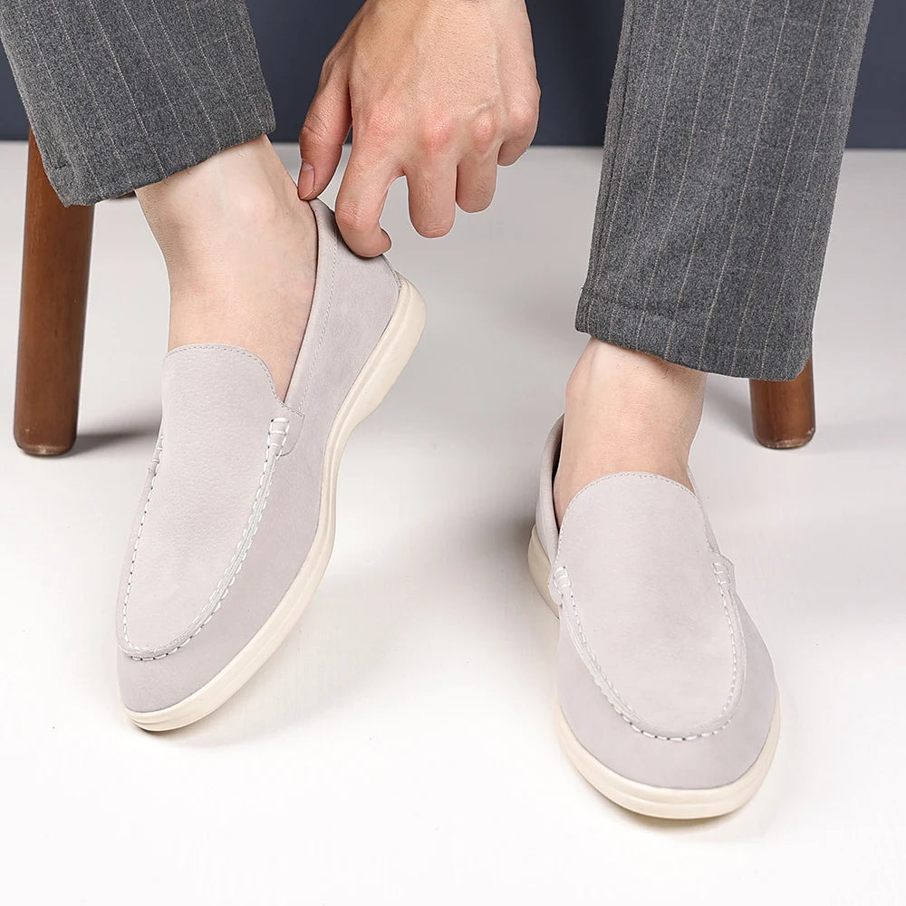 Cowhide Suede Leather Loafers