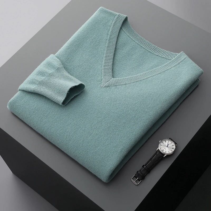 Merino Wool V-Neck Sweater