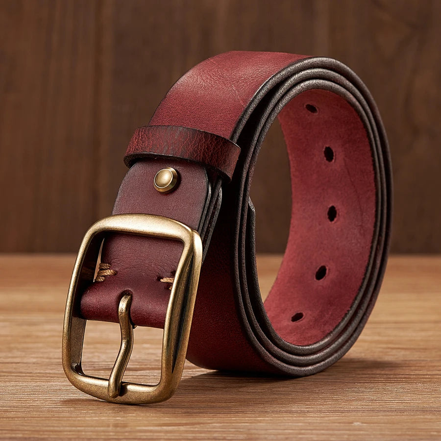 Cowhide Leather Thick Belt