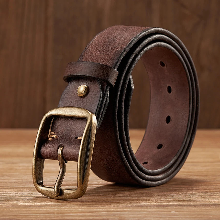 Cowhide Leather Thick Belt