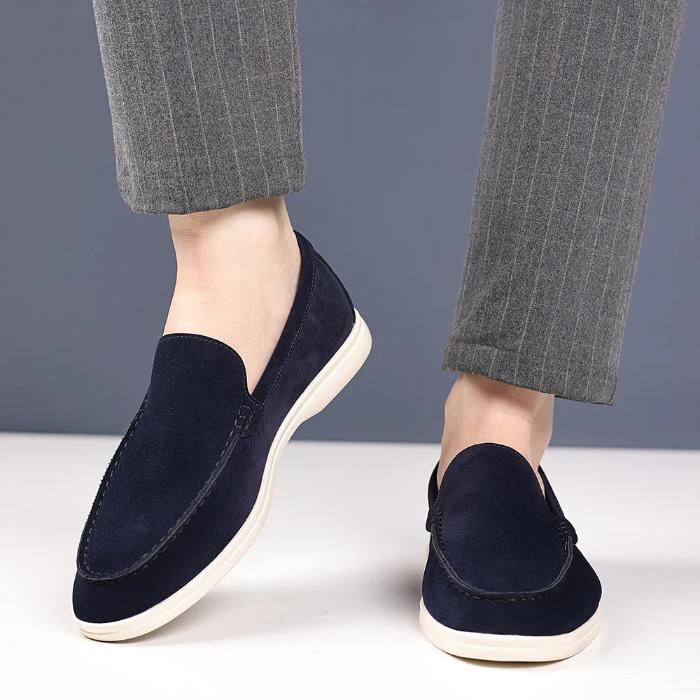 Cowhide Suede Leather Loafers
