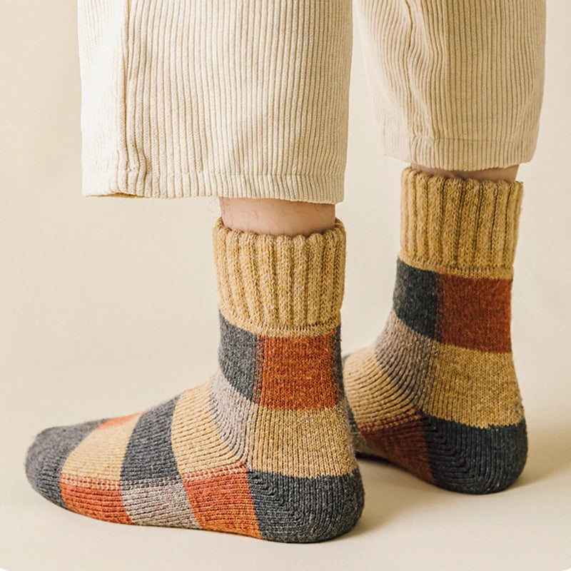Merino Wool Colorblock Socks 5 pairs