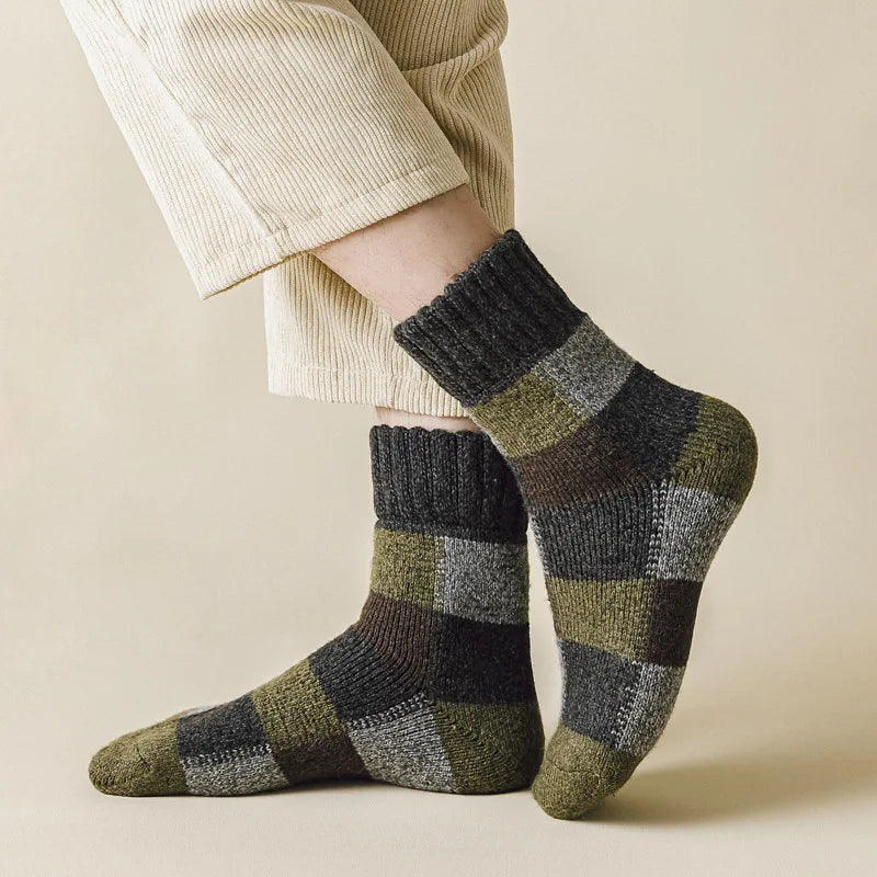 Merino Wool Colorblock Socks 5 pairs