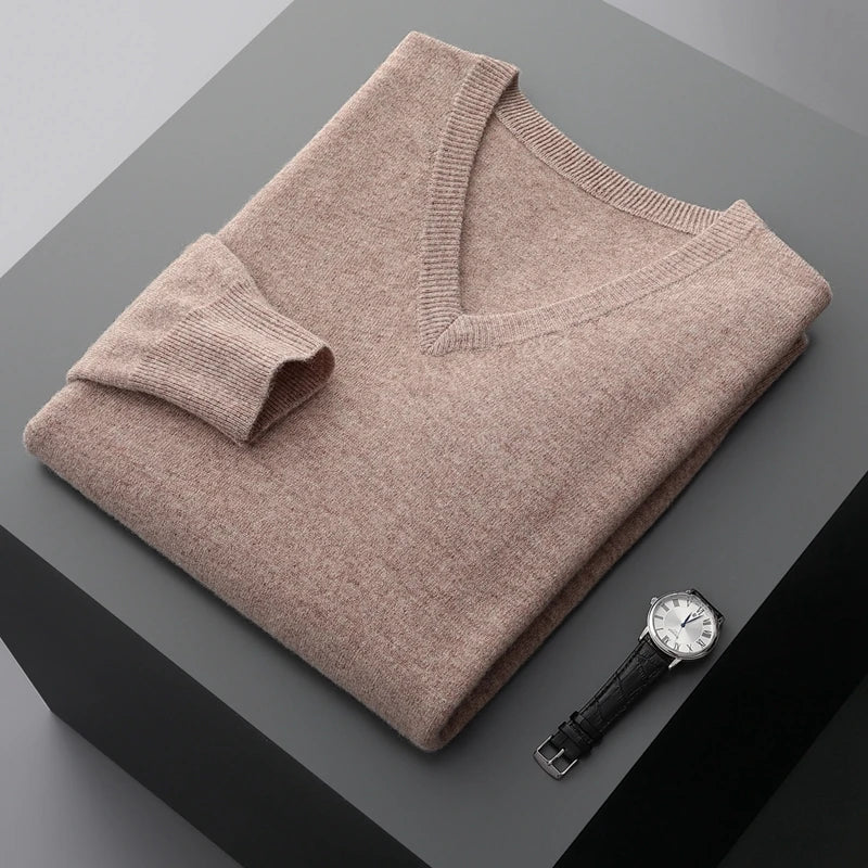 Merino Wool V-Neck Sweater