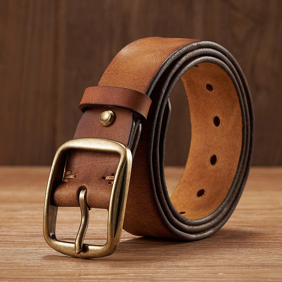 Cowhide Leather Thick Belt
