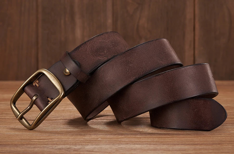 Cowhide Leather Thick Belt